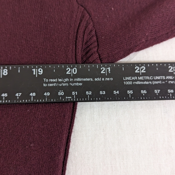 J Jill Maroon Long Sleeve Sweater Tunic Dress Medium - Picture 3 of 8